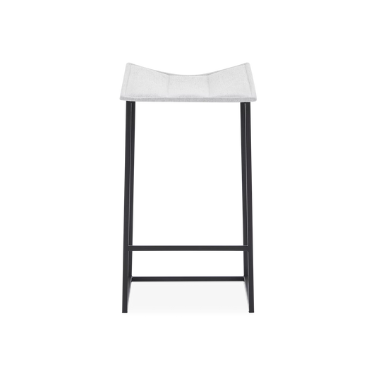 Bocca - Tabouret en métal et en tissu par Trica
