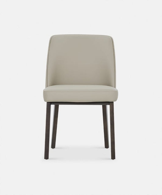 Eva - Chaise de salle à manger en imitation de cuir et bois par Trica