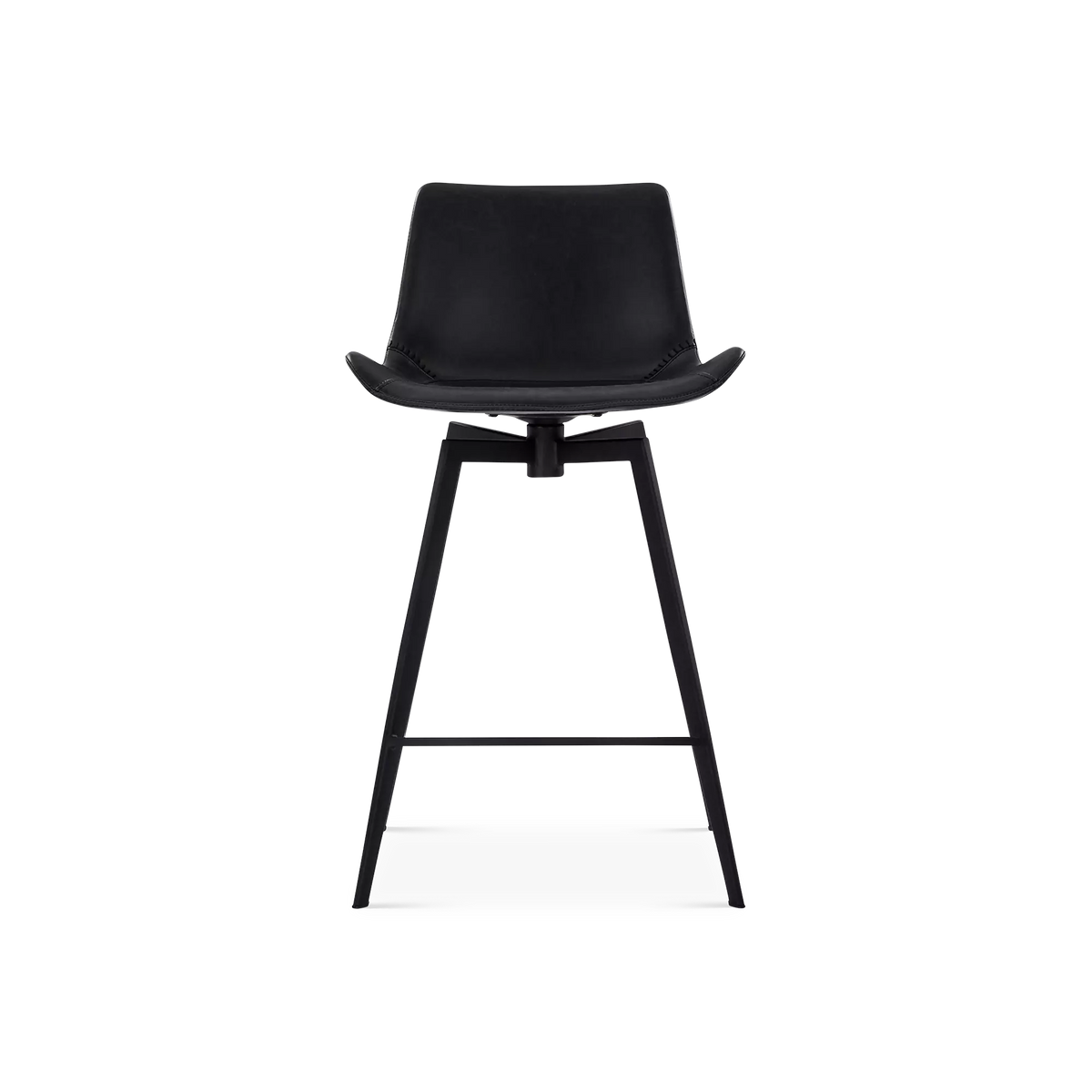 Hype - Tabouret de comptoir pivotant en imitation de cuir