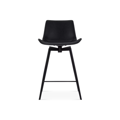 Hype - Tabouret de comptoir pivotant en imitation de cuir
