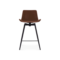 Hype - Tabouret de comptoir pivotant en imitation de cuir