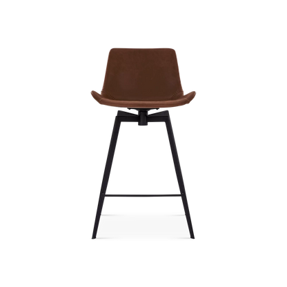 Hype - Tabouret de comptoir pivotant en imitation de cuir