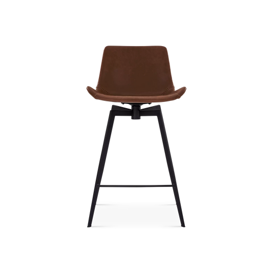 Hype - Tabouret de comptoir pivotant en imitation de cuir