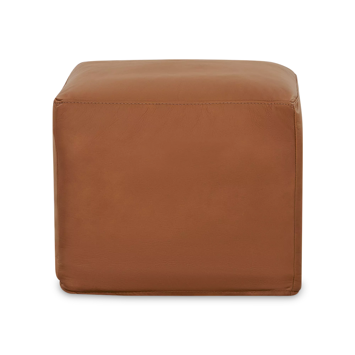 Praline - Pouf carré en cuir