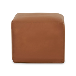 Praline - Pouf carré en cuir