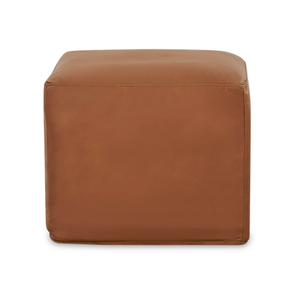 Praline - Pouf carré en cuir