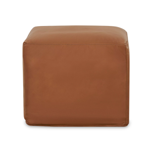 Praline - Pouf carré en cuir