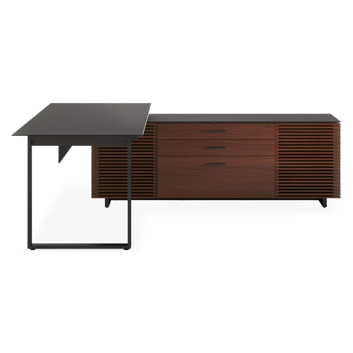 Corridor Office 6531 - Bureau modulable en bois et verre trempé par BDI