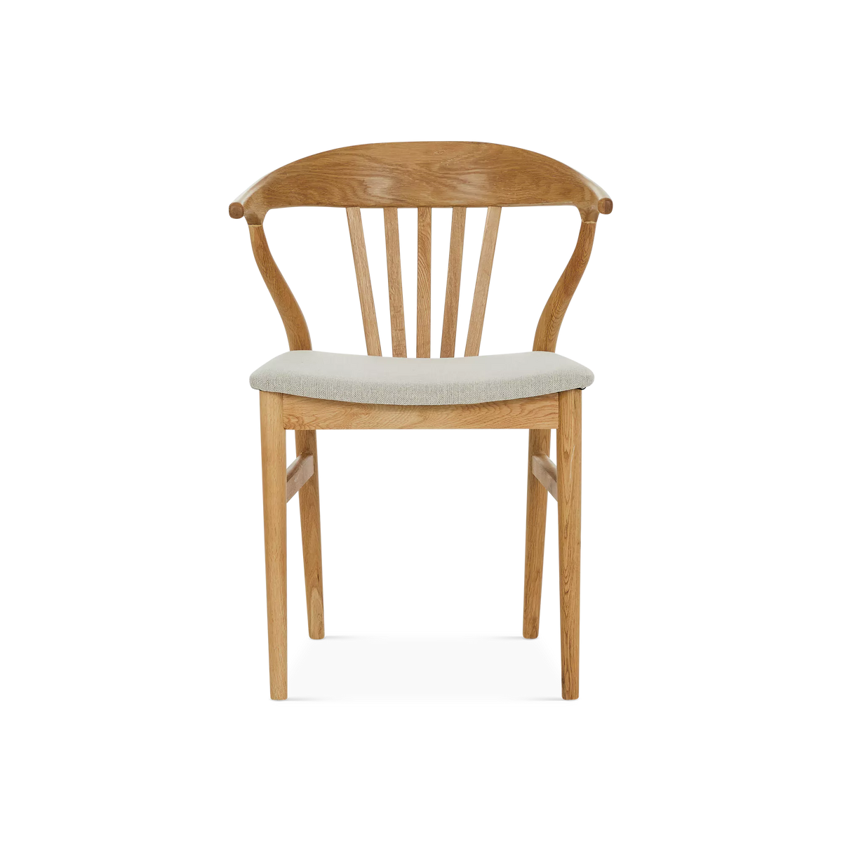 Nordic - Oak and Natural Fabric Chair