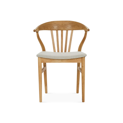 Nordic - Oak and Natural Fabric Chair