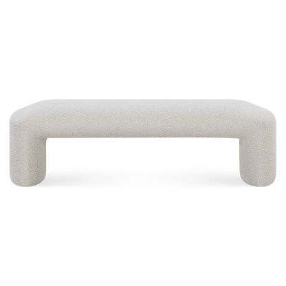 Shaun - Banc rembourré en tissu bouclé