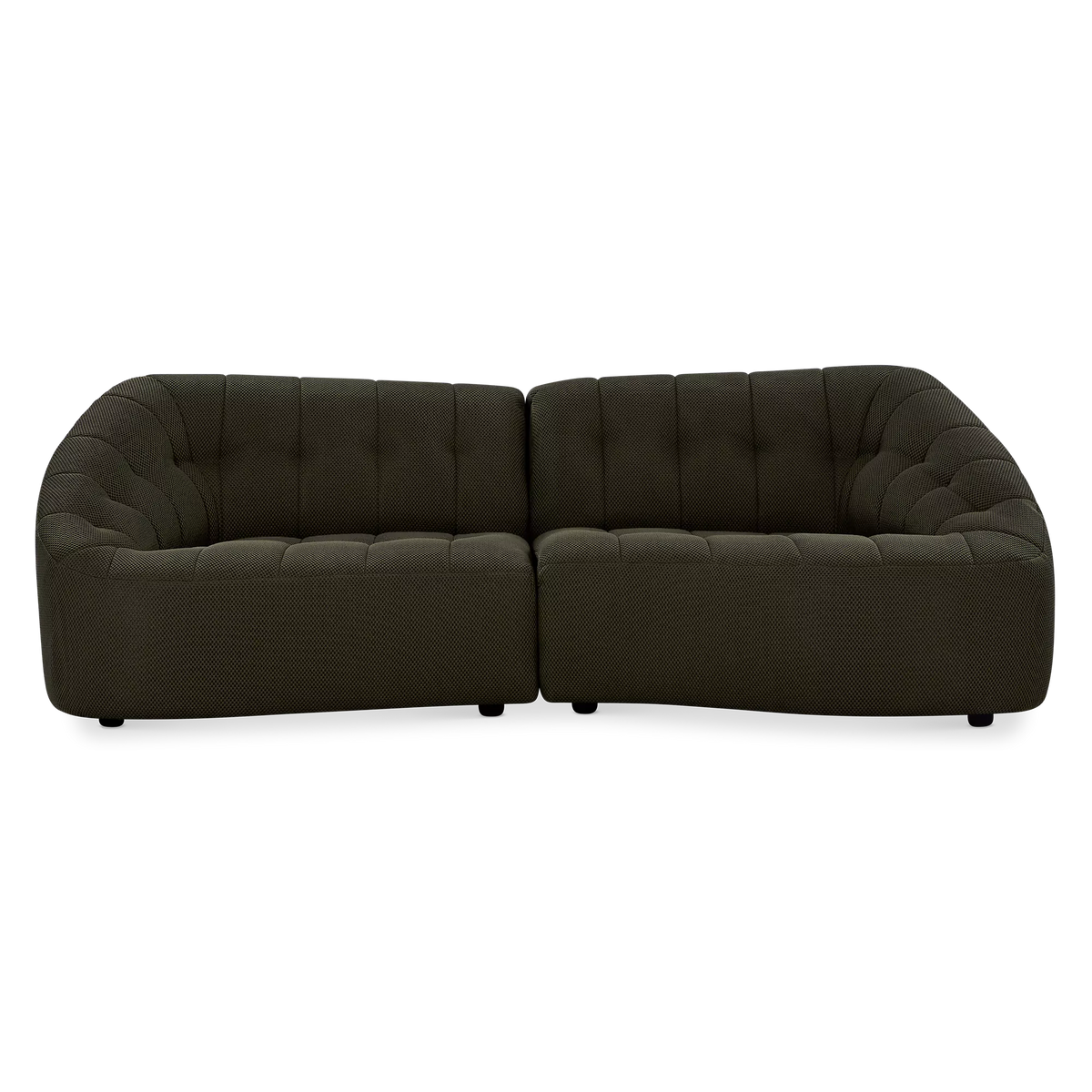 Armonia - Channel Tufted Fabric Sofa by Miki Ferrari