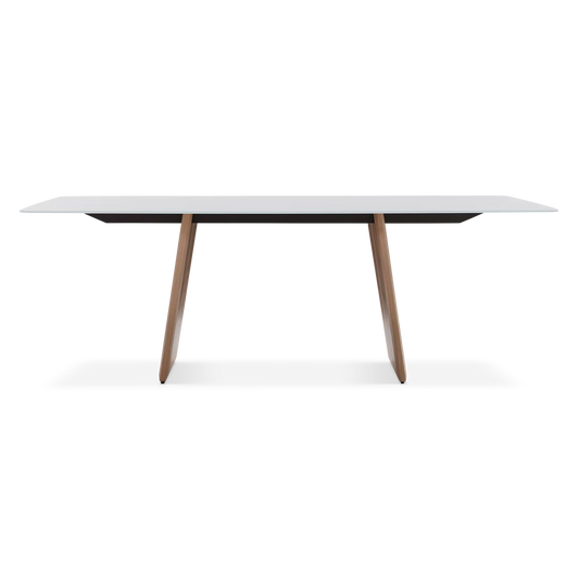 Volare - Table de salle à manger en bois et porcelaine par Trica