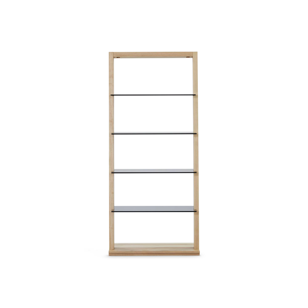 Miami - Solid Wood and Glass Leaning Shelving Unit by Verbois