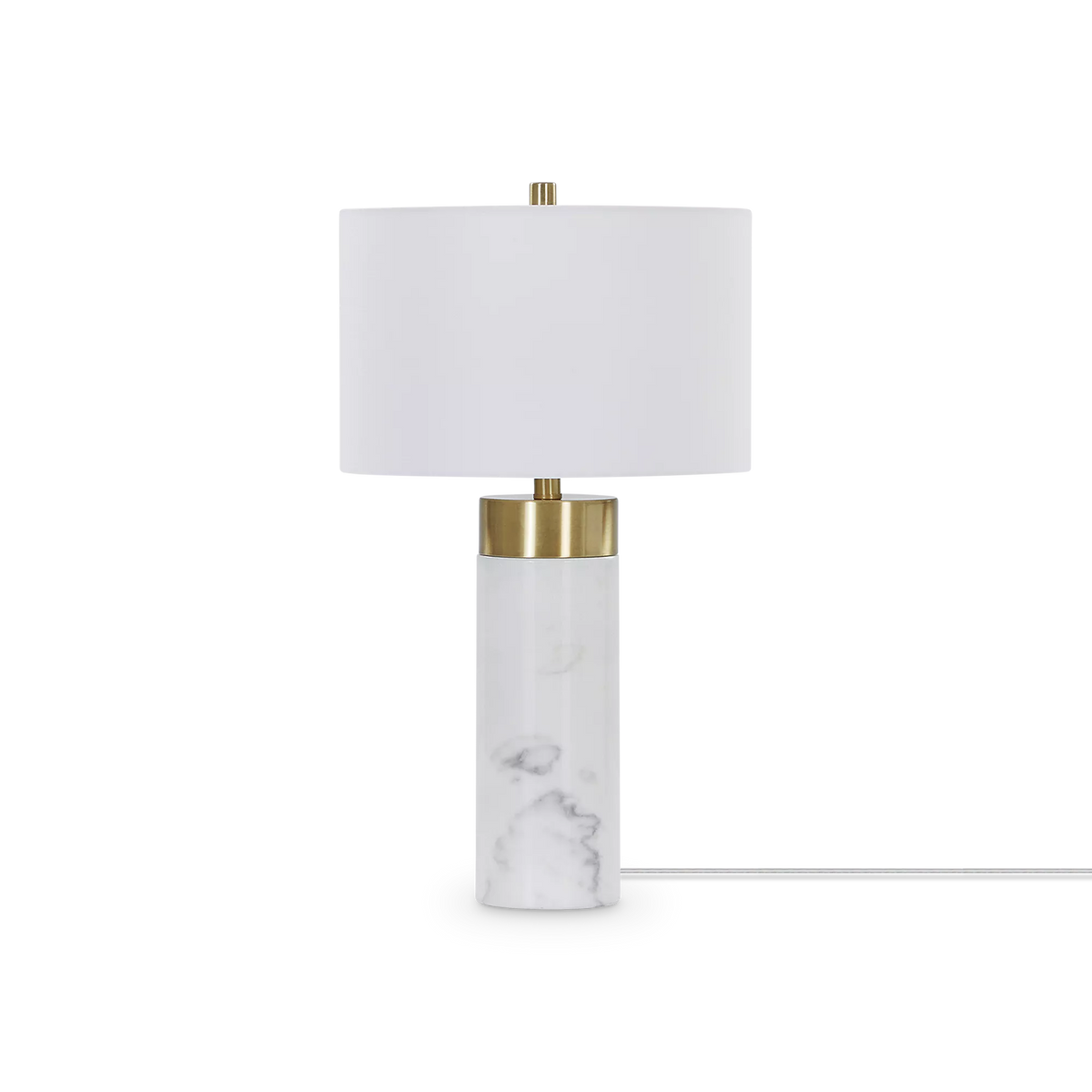 Jocelyn - Lampe de table en marbre blanc