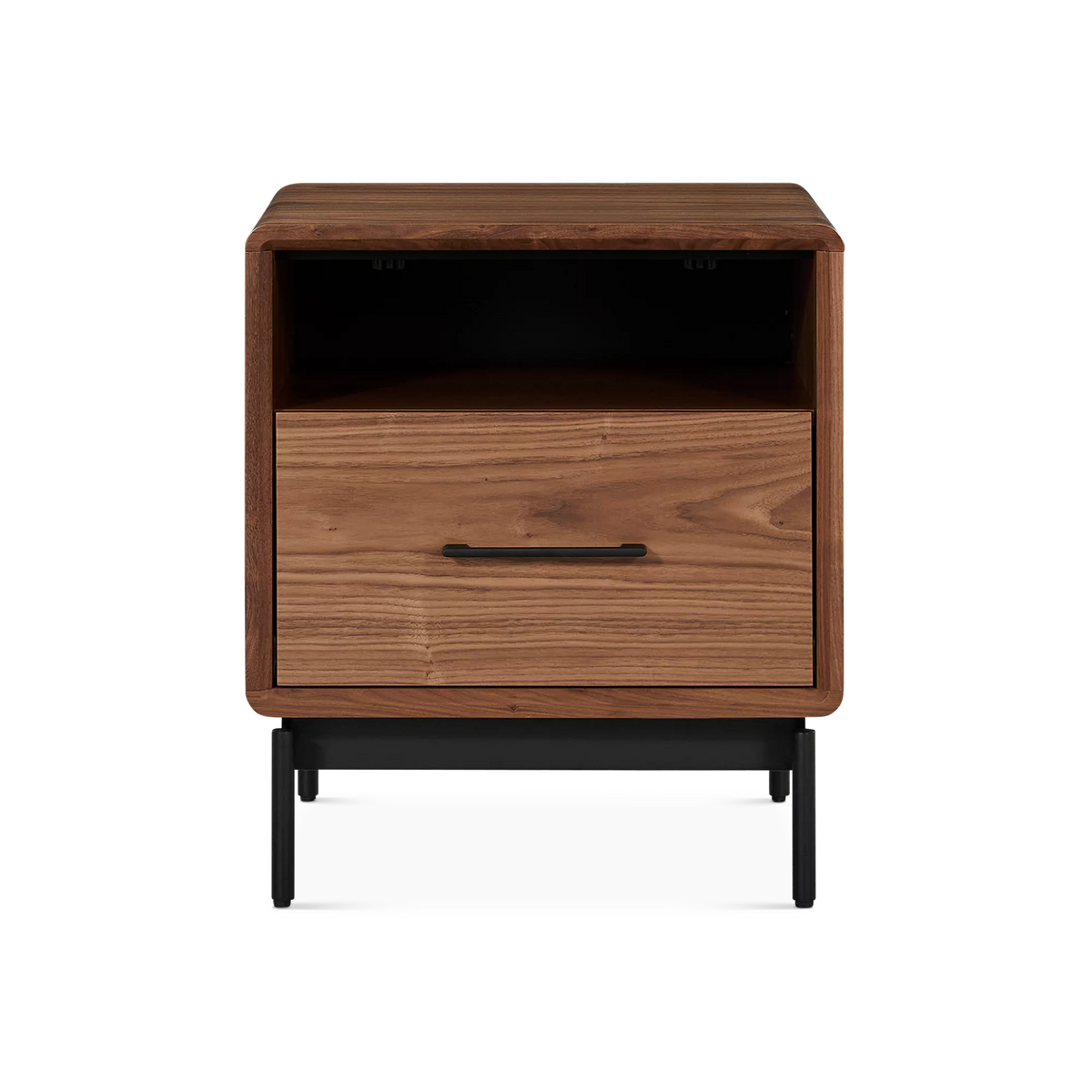 Linq - Walnut Wood Nightstand by BDI