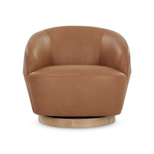 Pao - Fauteuil pivotant en cuir
