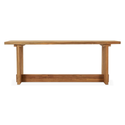 Alexi - Table hauteur comptoir extérieure en teck