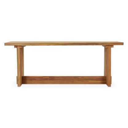 Alexi - Table hauteur comptoir extérieure en teck