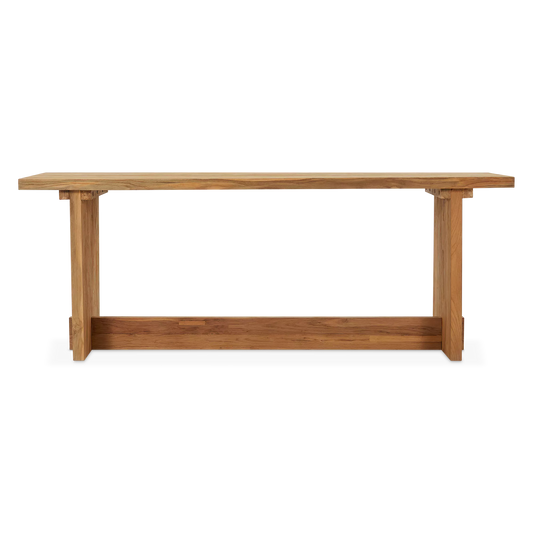 Alexi - Table hauteur comptoir extérieure en teck
