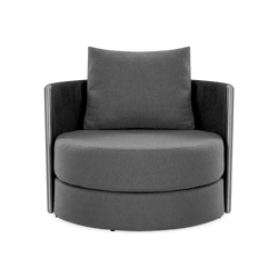 George - Fauteuil pivotant extérieur en tissu par Talenti