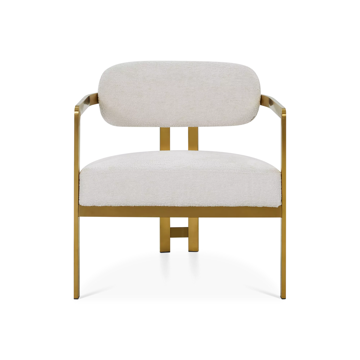 Lipa - Fauteuil en tissu et laiton brossé