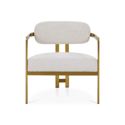 Lipa - Fauteuil en tissu et laiton brossé