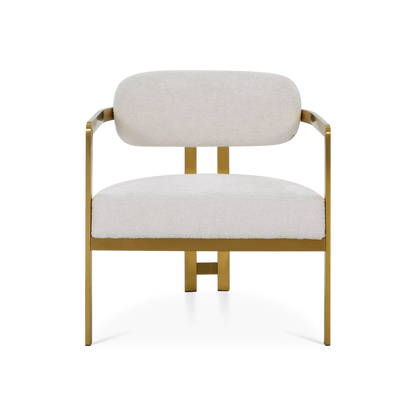 Lipa - Fauteuil en tissu et laiton brossé
