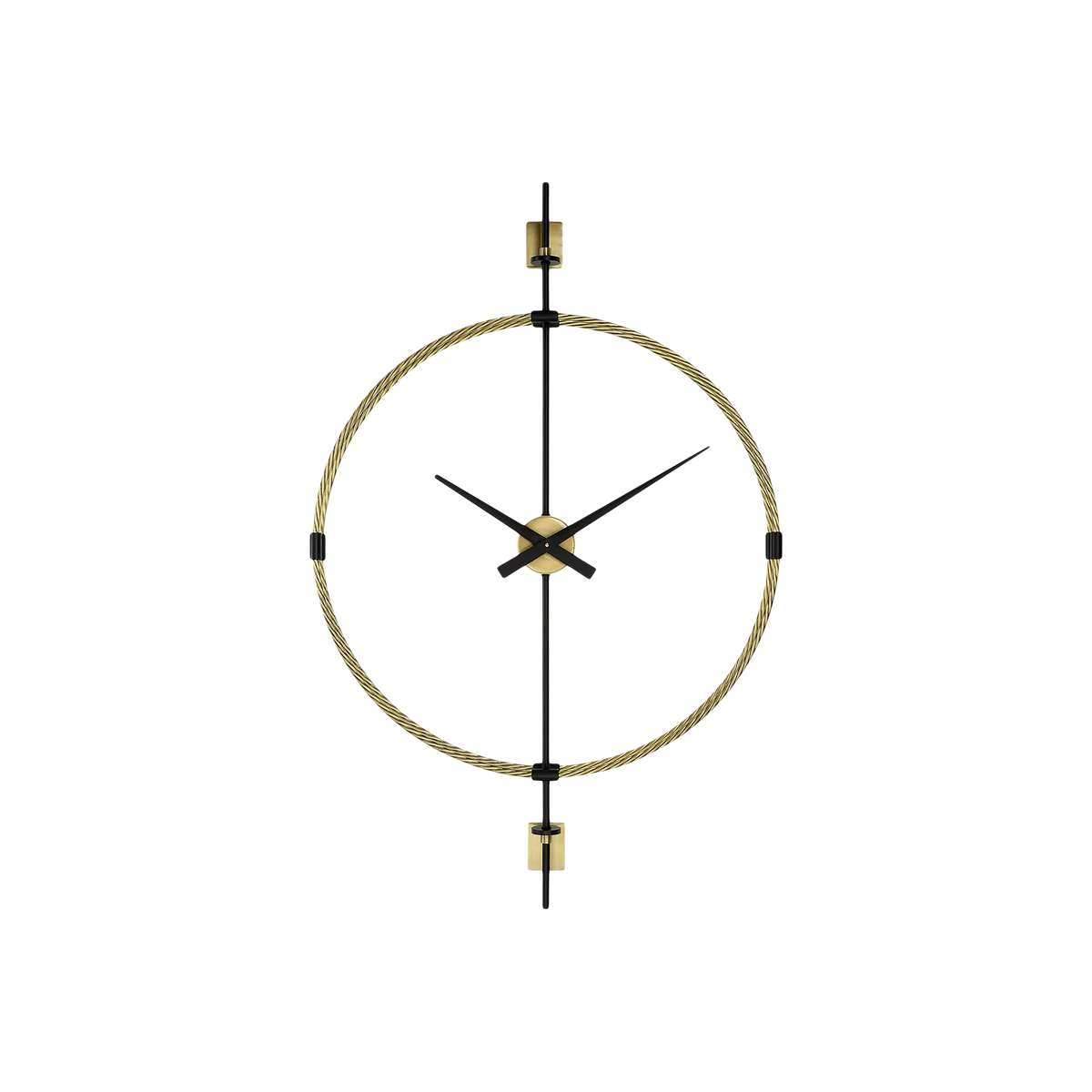Time Flies - Horloge murale en laiton