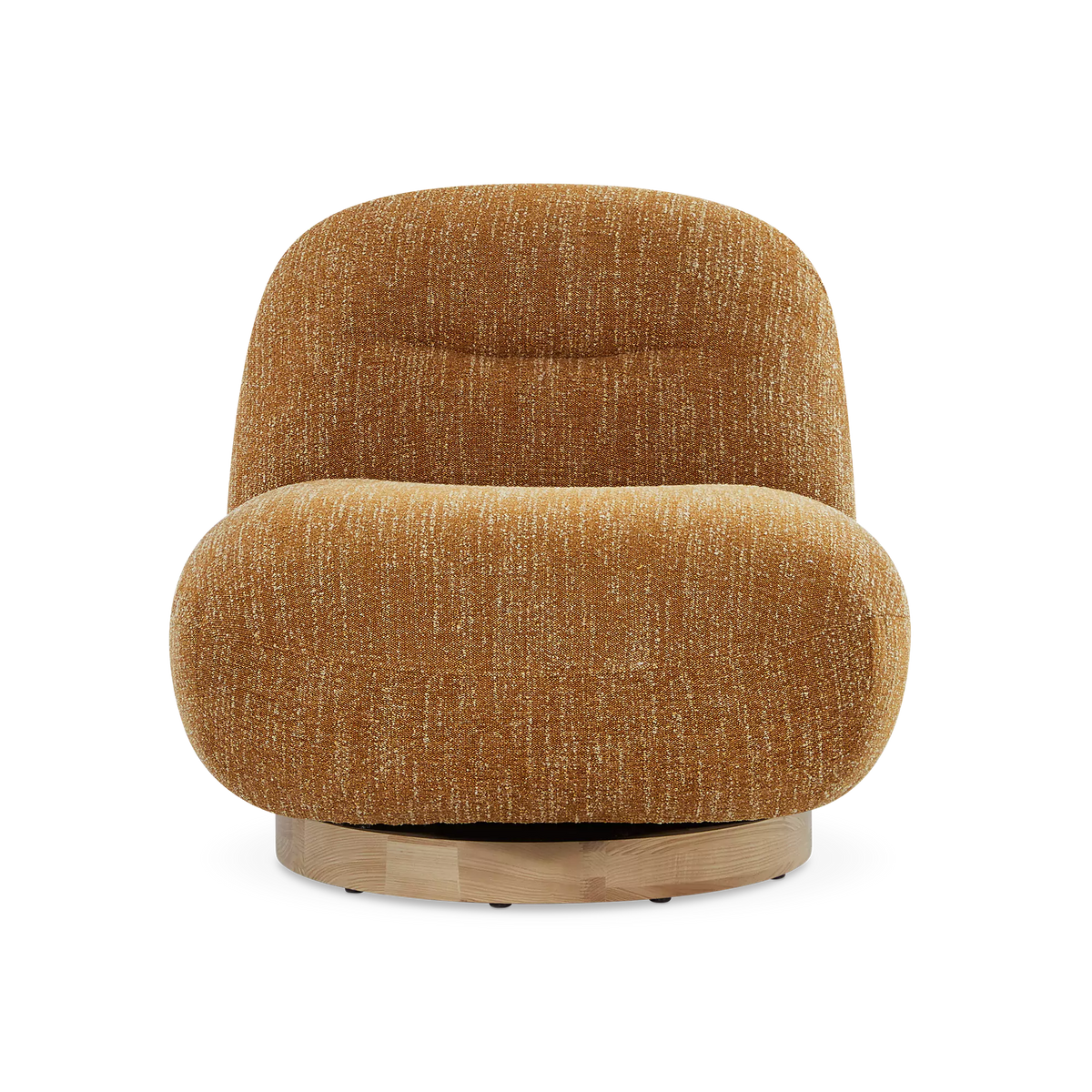 Pence - Fauteuil pivotant en tissu bouclé
