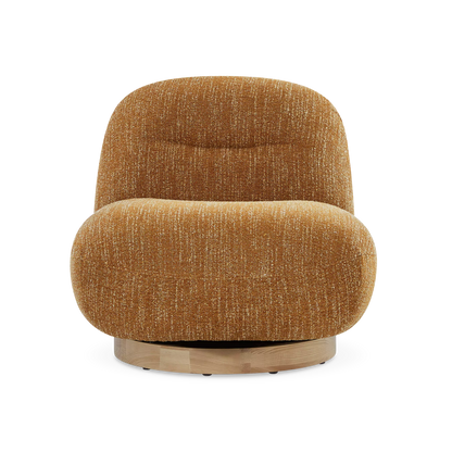Pence - Fauteuil pivotant en tissu bouclé