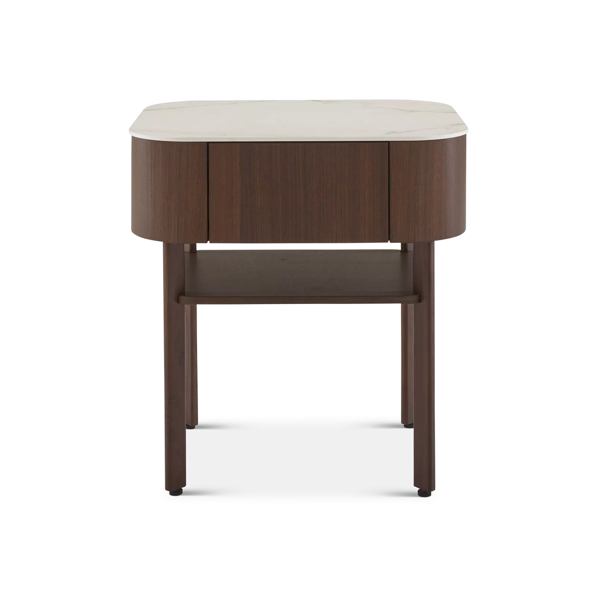 Parabole - Table de chevet en noyer par Ligne Roset