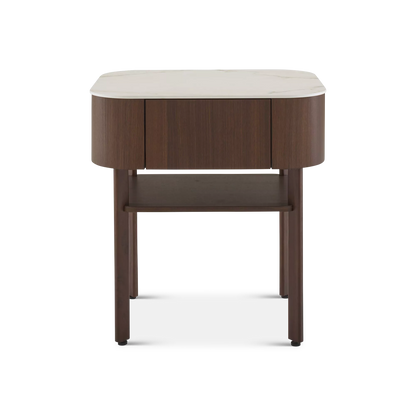 Parabole - Table de chevet en noyer par Ligne Roset