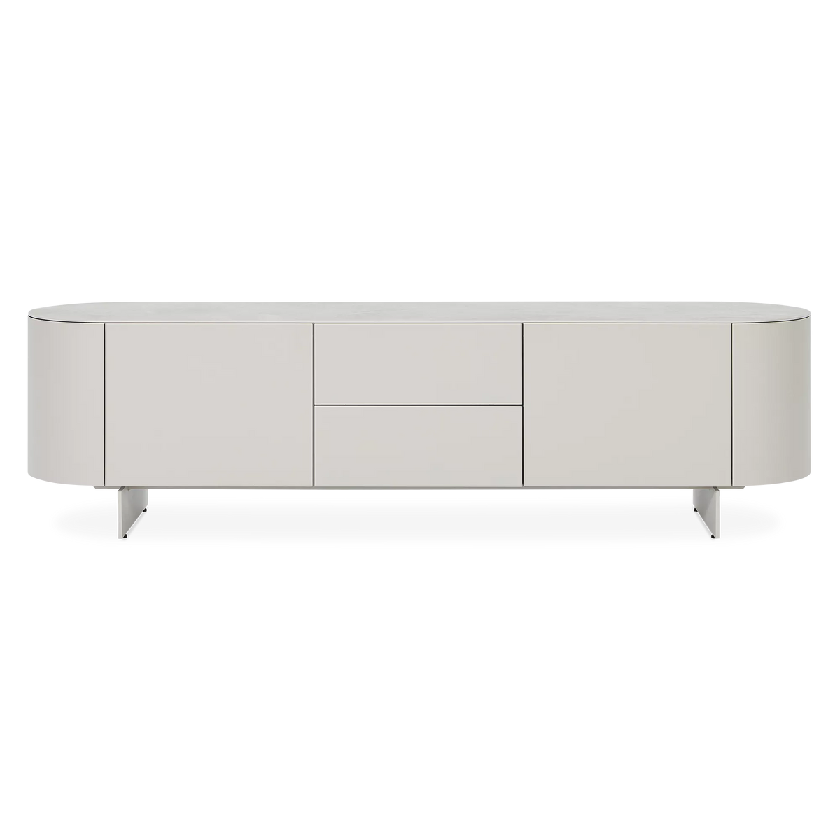 Raundo - Metal TV Stand with Ceramic Top