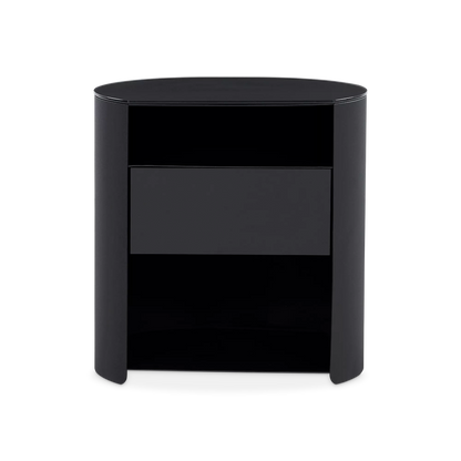 Bean - Table de chevet avec plateau en verre
