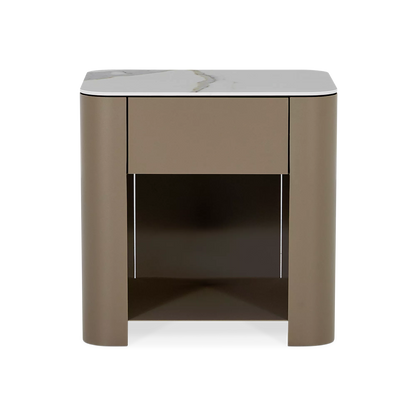 Mushroom - Table de chevet avec plateau en céramique