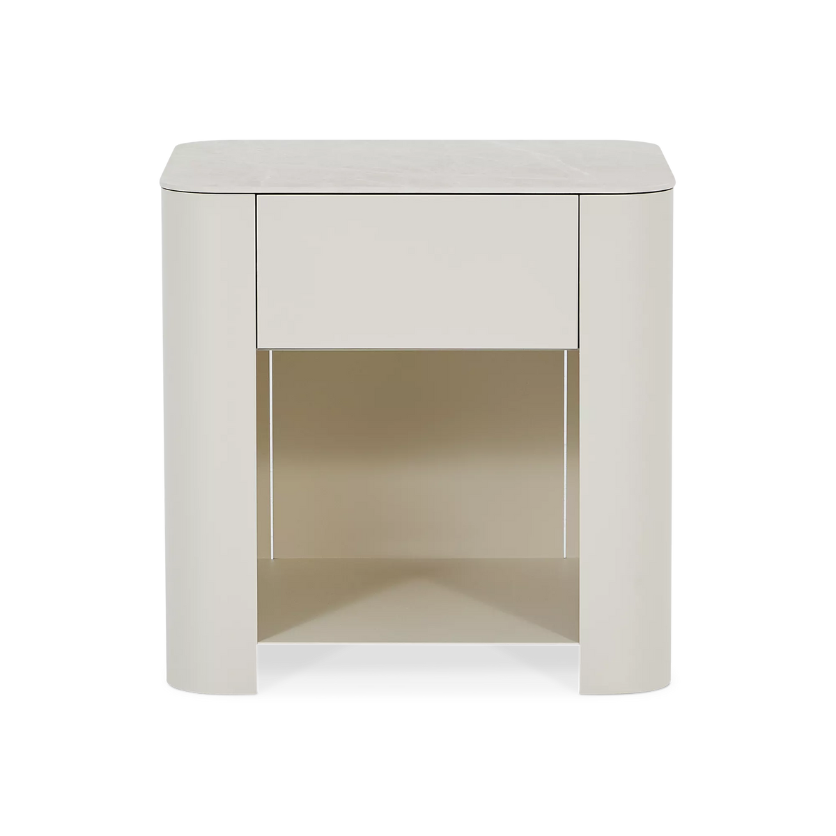 Mushroom - Table de chevet avec plateau en céramique