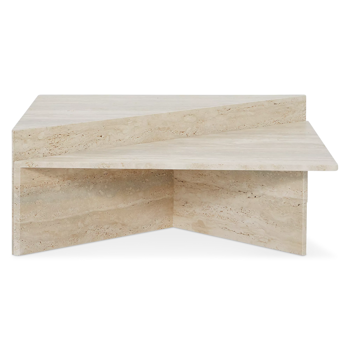 High-Low - Table basse en travertin