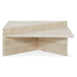 High-Low - Table basse en travertin