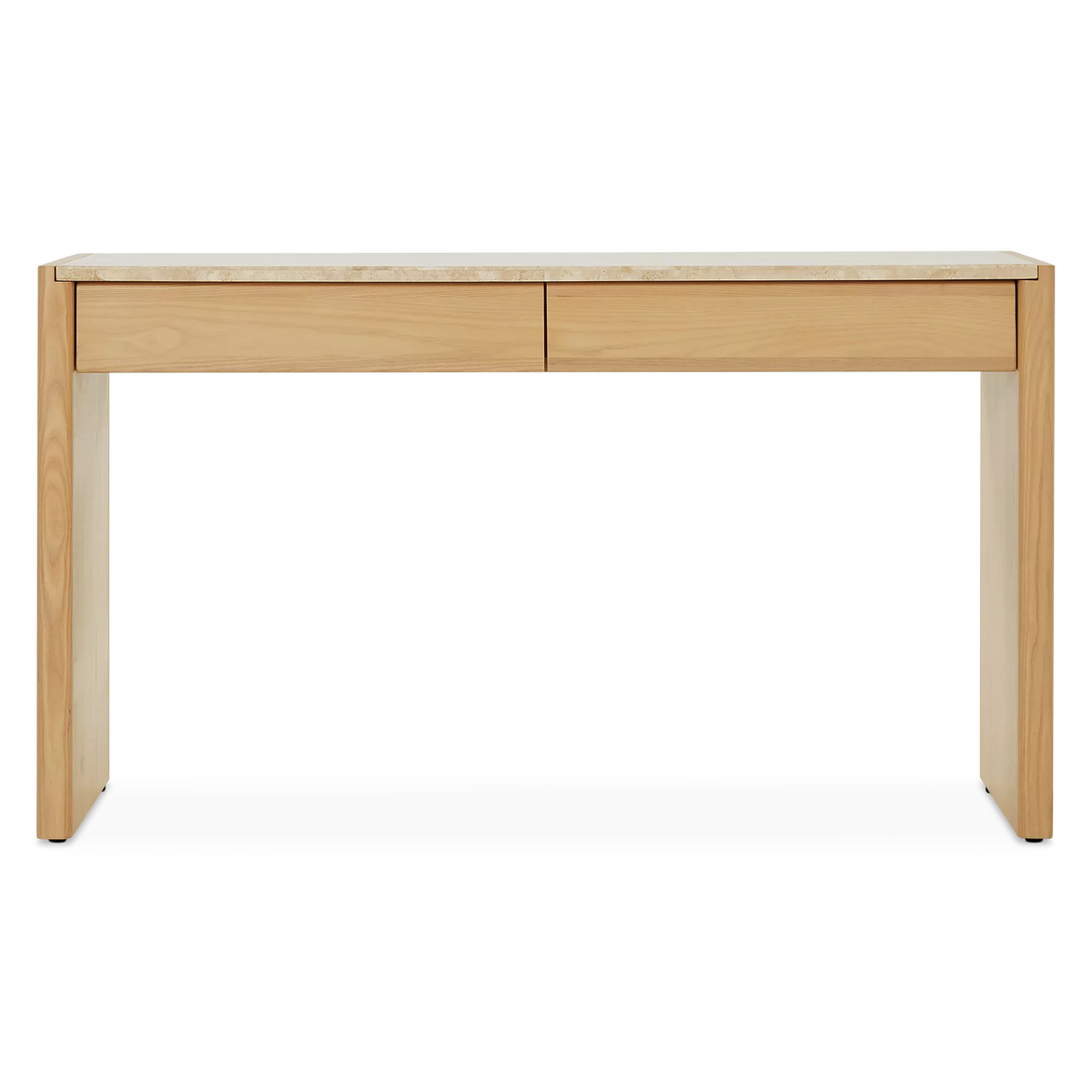 Travoli - Travertine and Ash Wood Console Table