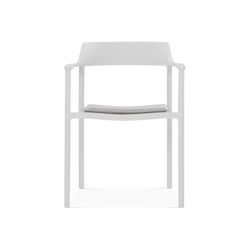 Nougat - Chaise sans bras extérieure en aluminium