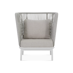 Sorbet - Fauteuil à dossier haut extérieur en corde