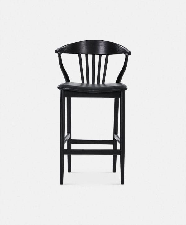 Nordic - Tabouret en chêne et tissu naturel