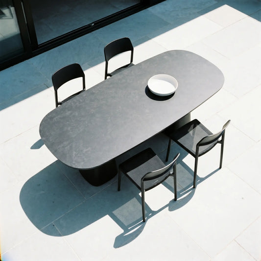 Chiclet - Chaise sans bras extérieure en aluminium