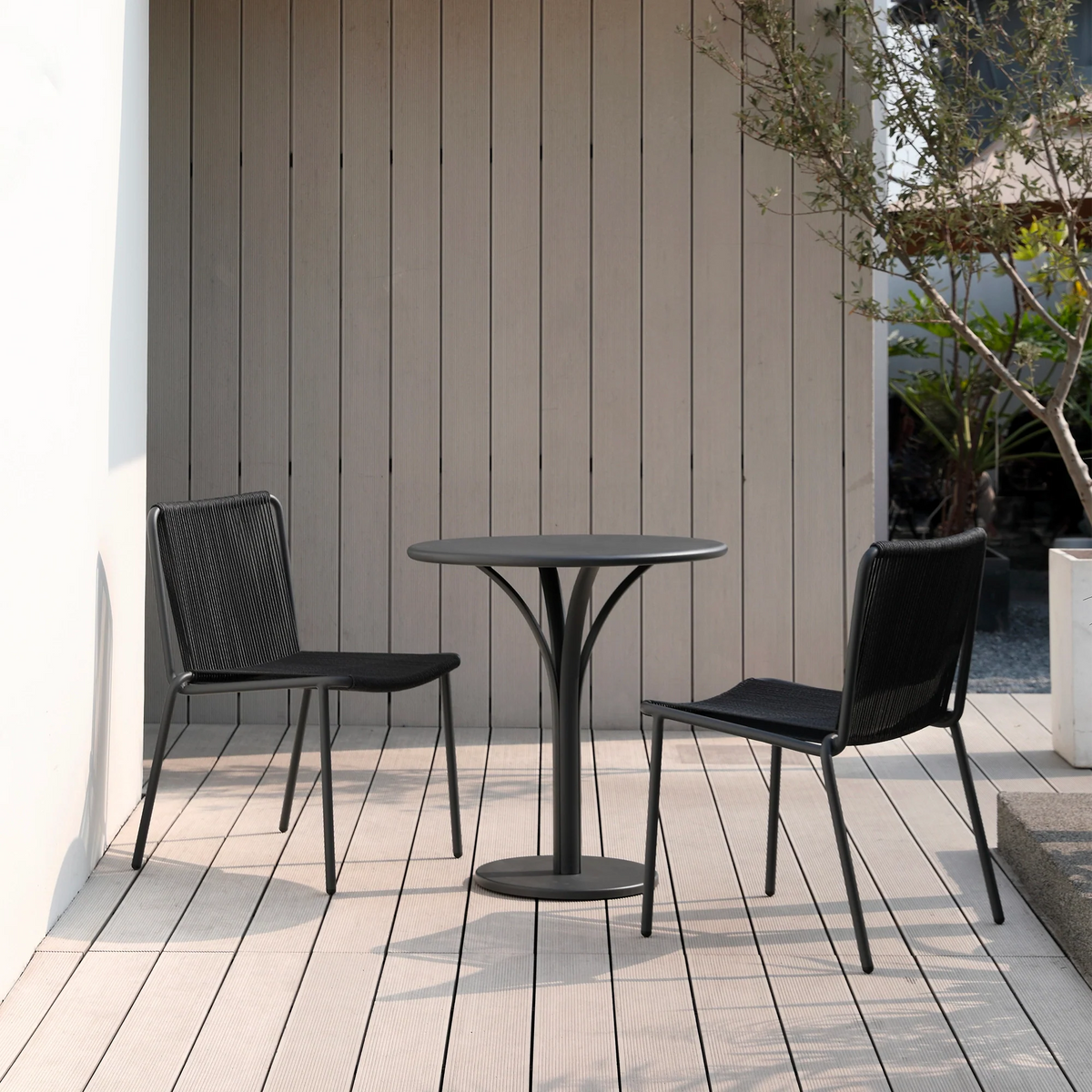 Highway - Chaise sans bras extérieure en aluminium