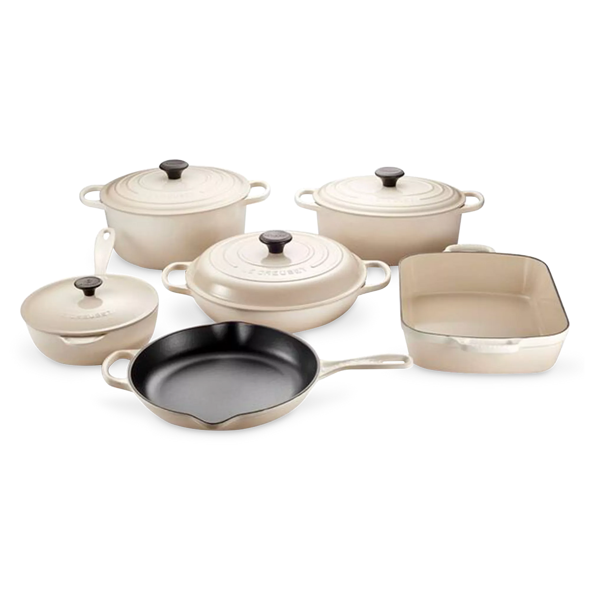 Set of 10 pieces by Le Creuset