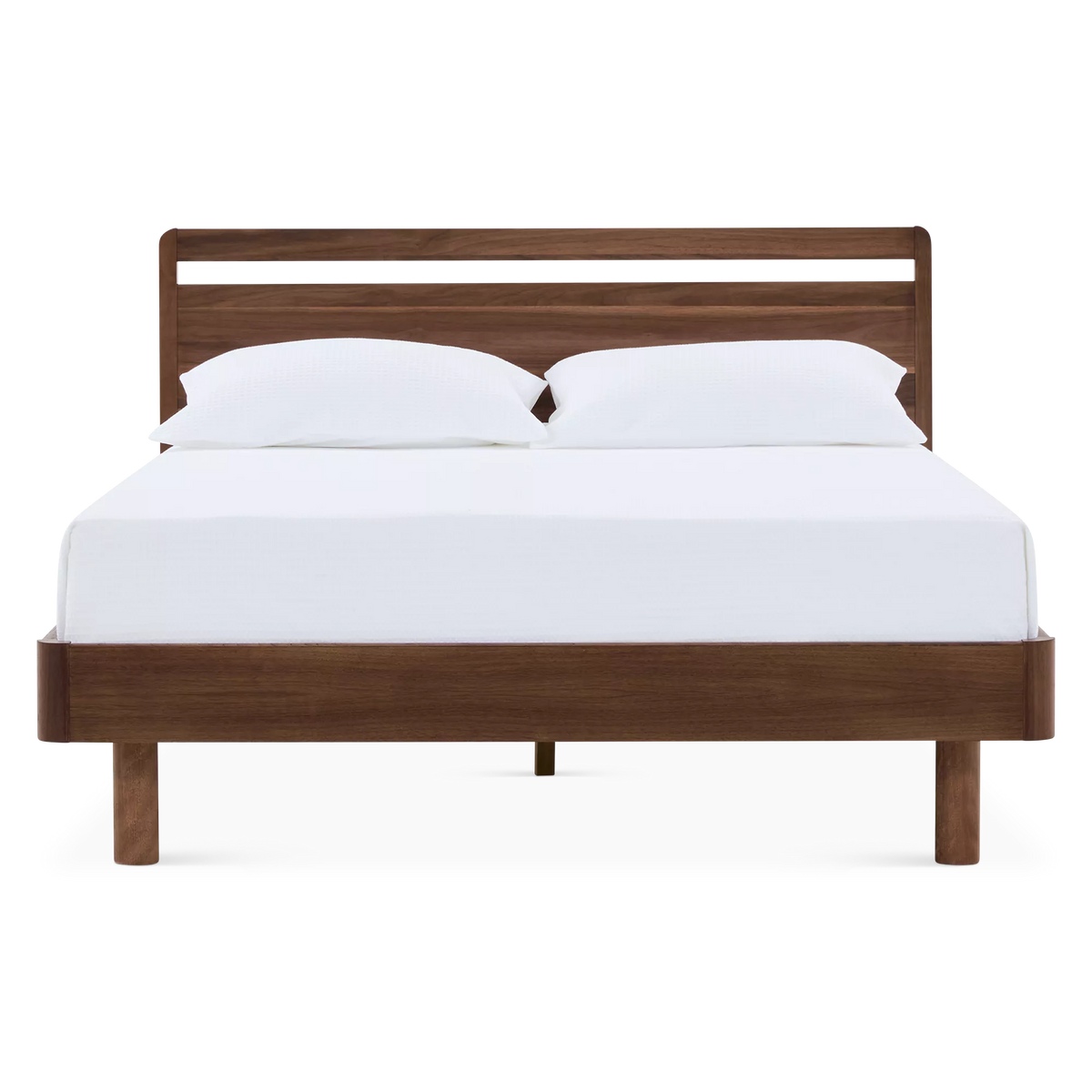 Vista - Smoked Walnut Wood Bed by Mobican