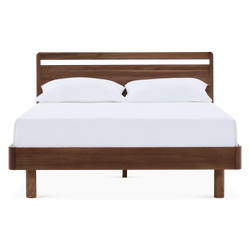 Vista - Smoked Walnut Wood Bed by Mobican