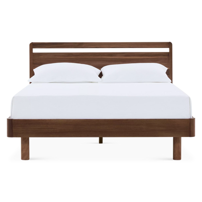 Vista - Smoked Walnut Wood Bed by Mobican
