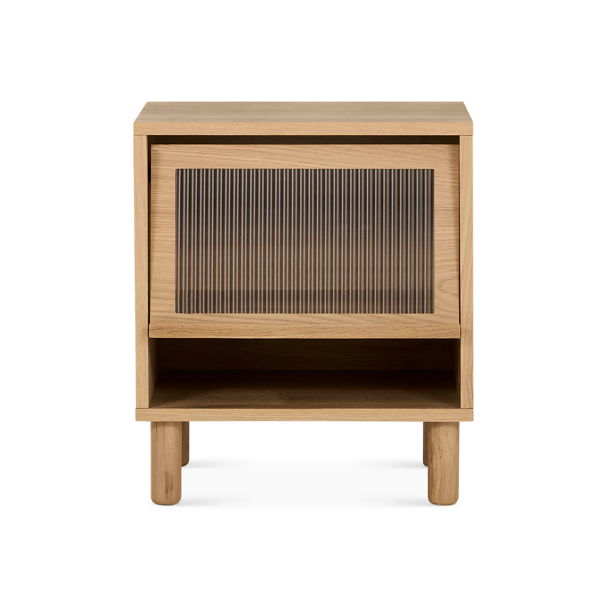 Sami - Oak Nightstand with Glass Door